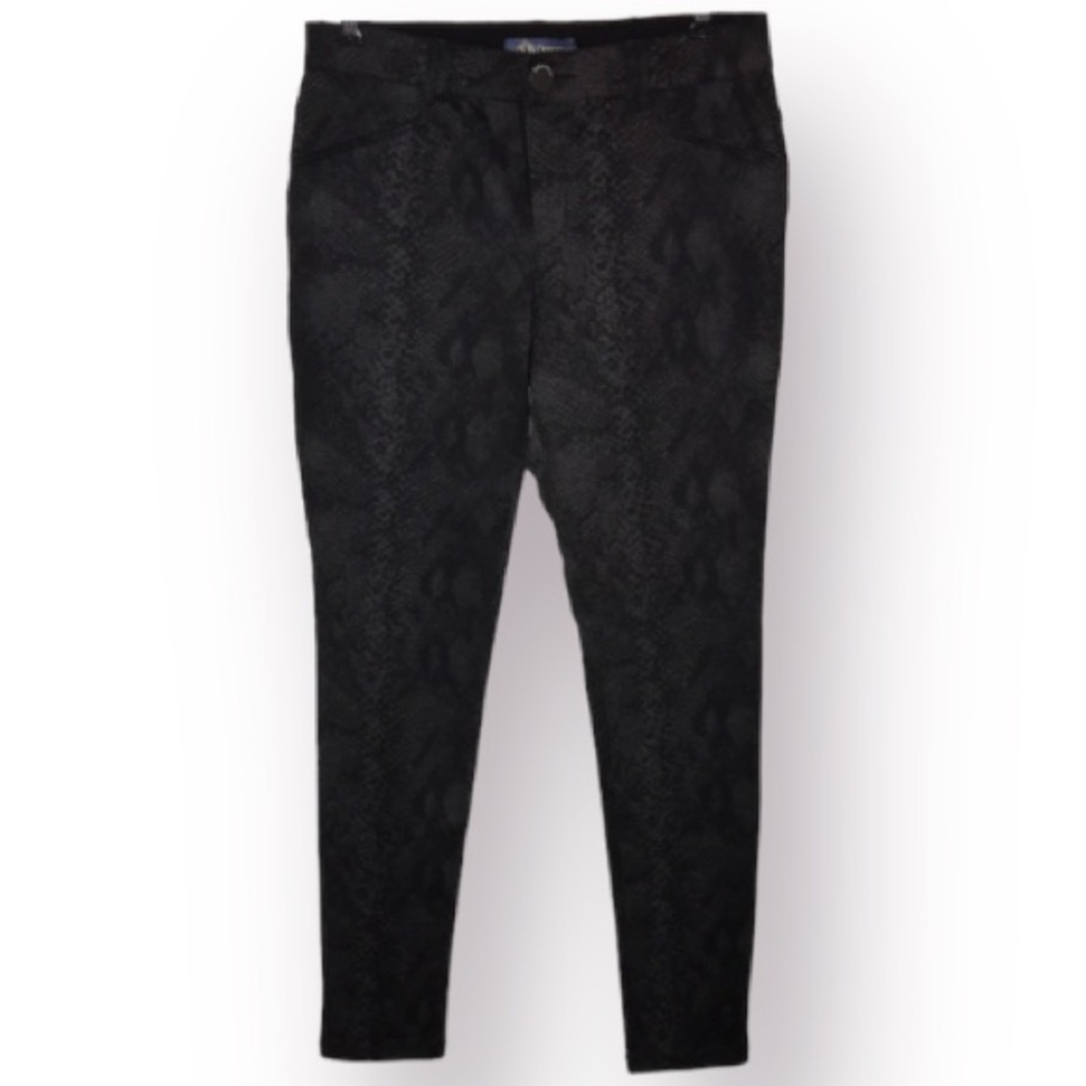 DEMOCRACY ”Ab” Solution Stretch waist band.Scale like print comfy jeggings.